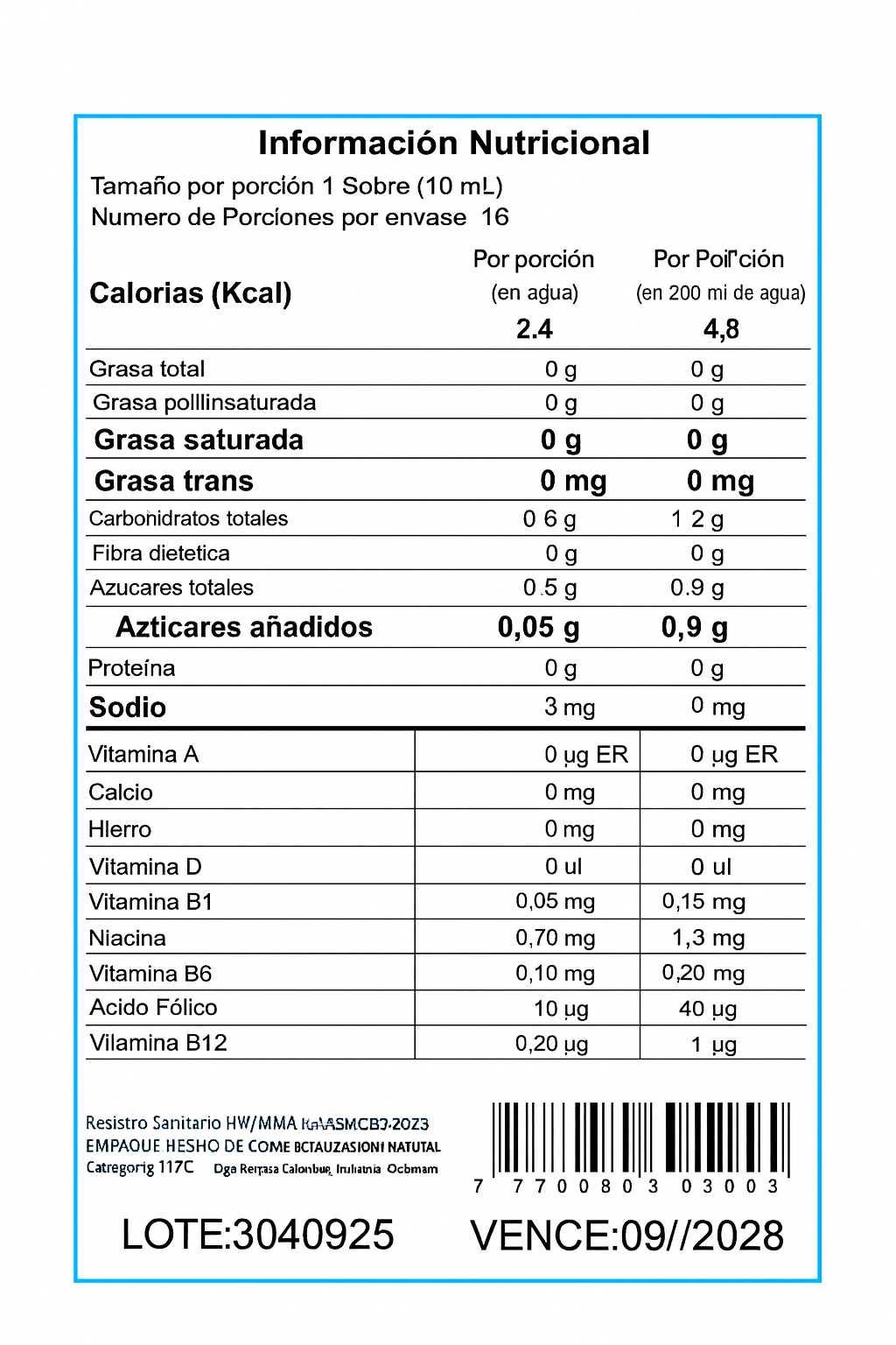 R-QMAZ – Concentrado de Frutas (Borojó, Chontaduro, Noni y Maca) 16 porciones de 10 mL