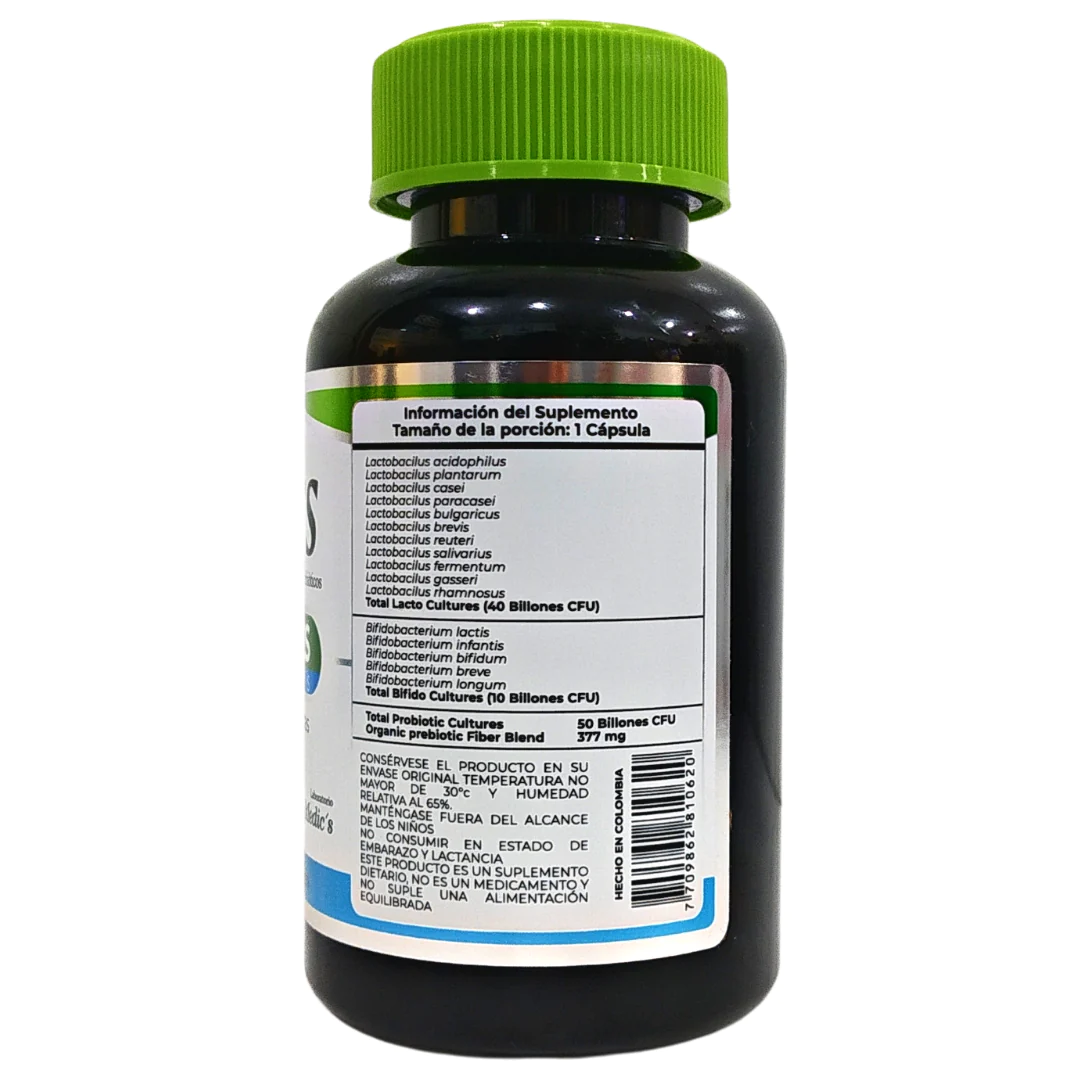 BIOTICS PREBIÓTICOS Y PROBIÓTICOS 30 CAPSULAS - FITO MEDIC’S