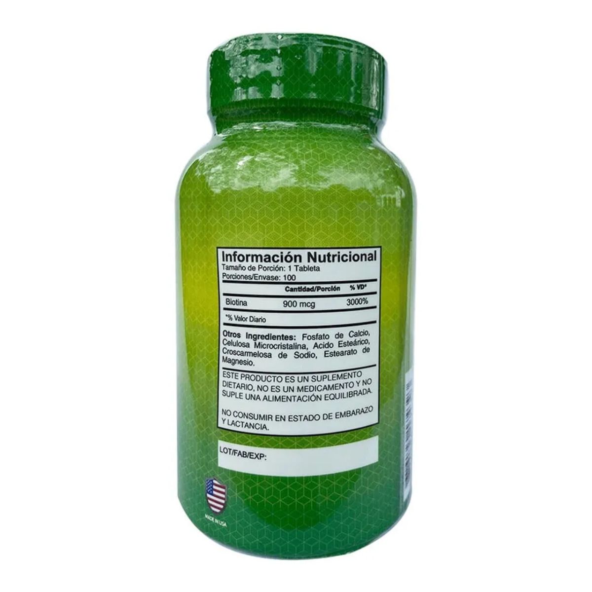 BIOTINA 900 MCG 100 TABLETS - ALFA VITAMINS