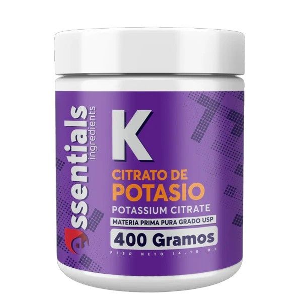 CITRATO DE POTASIO PURO 400 GRAMOS - ESSENTIALS
