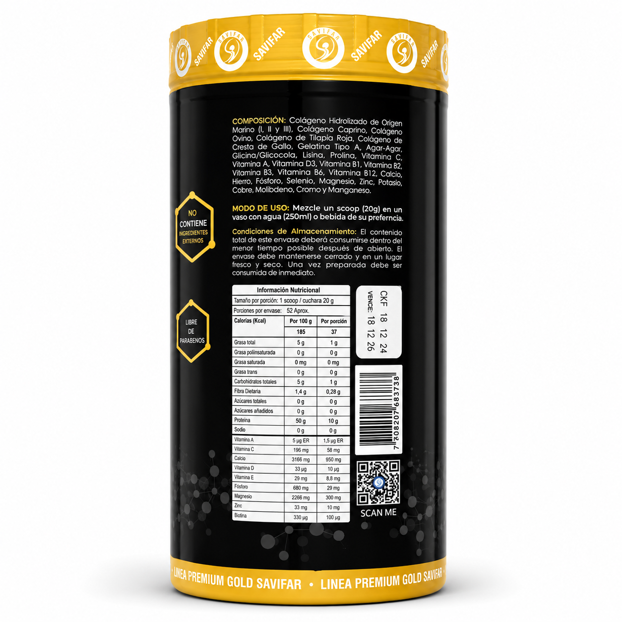 Colag7 Colágeno Hidrolizado Multifuente con Vitaminas y Minerales x 1.050 g – Savifar