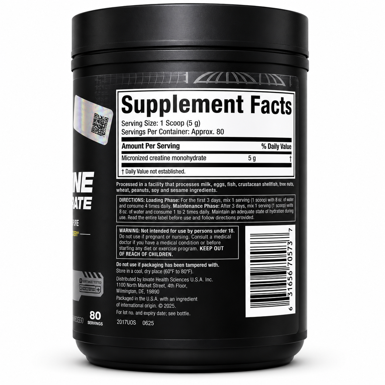 Creatina Monohidratada Micronizada 100% Pura Muscletech Platinum 400 g | 80 Porciones