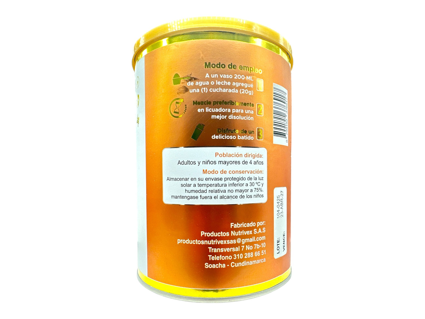 Calostro Bovino 4.500mg Nutrivex 1000 g 50 Servicios