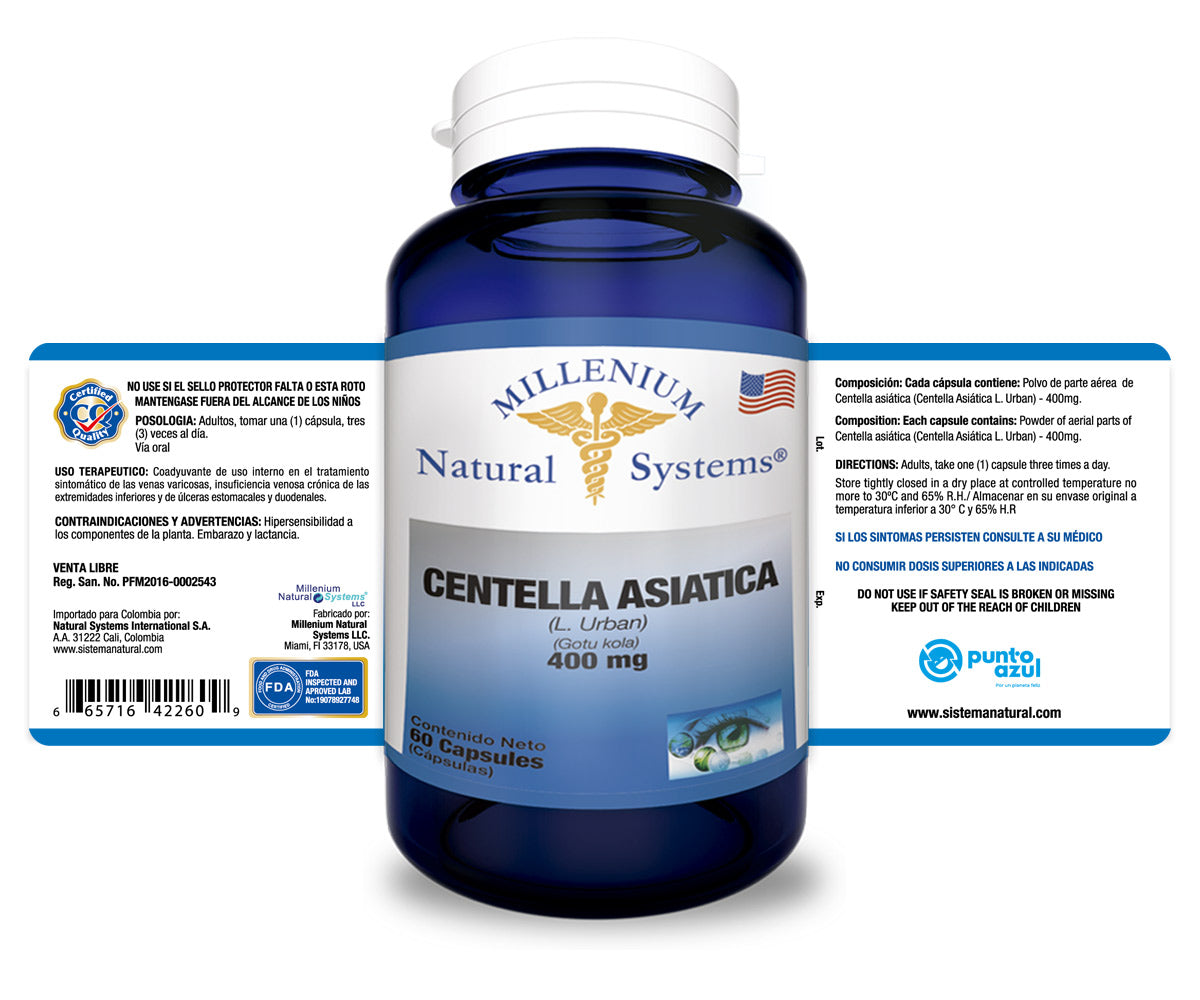 Centella Asiática 400 mg x 60 cápsulas