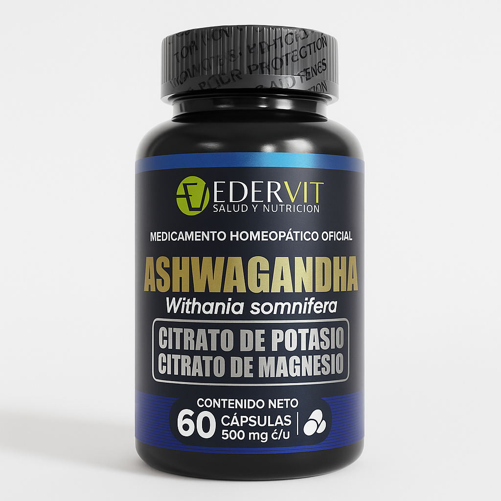 Ashwagandha 60 Cápsulas – EDERVIT Salud y Nutrición