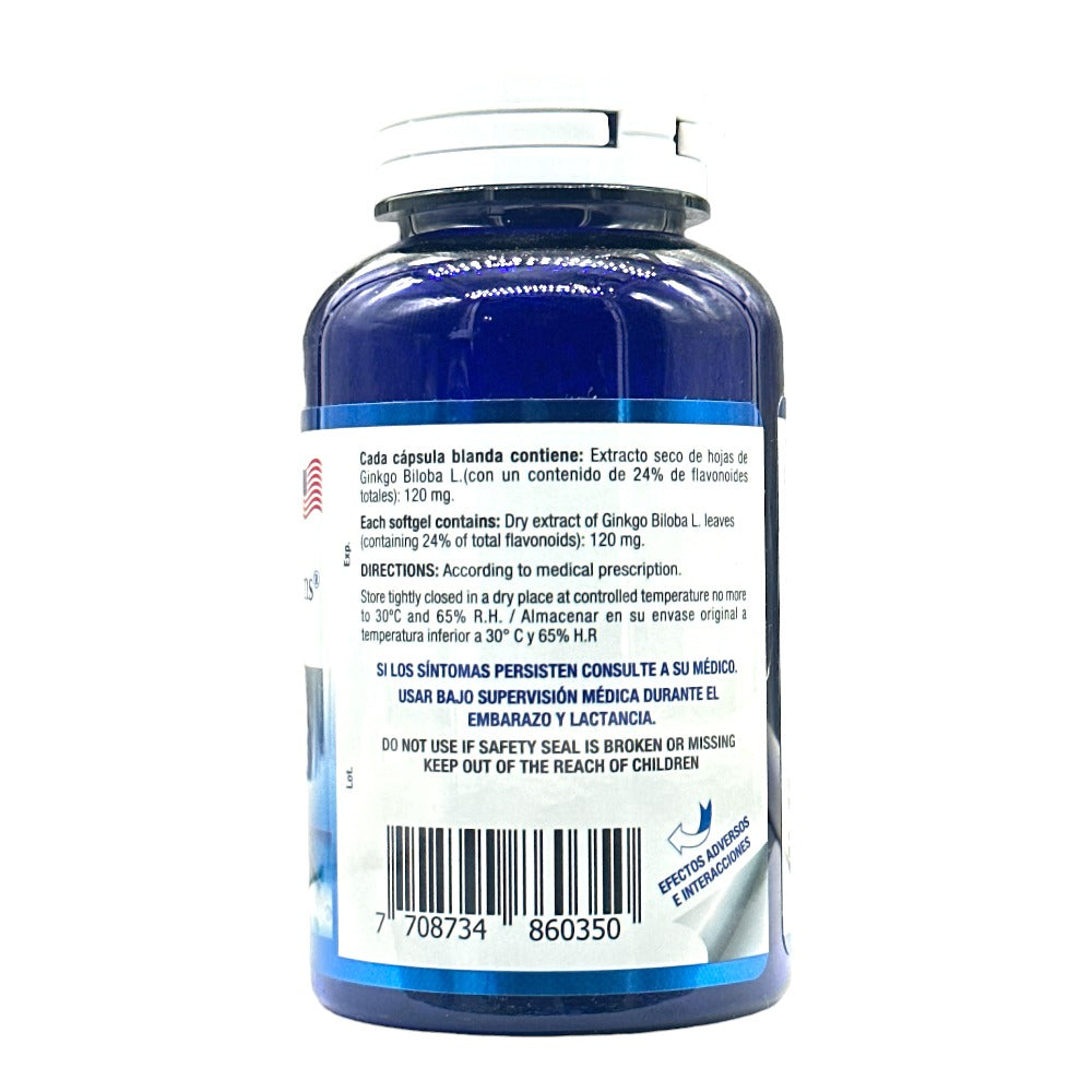 Ginkgo Biloba 120mg 100 Softgels