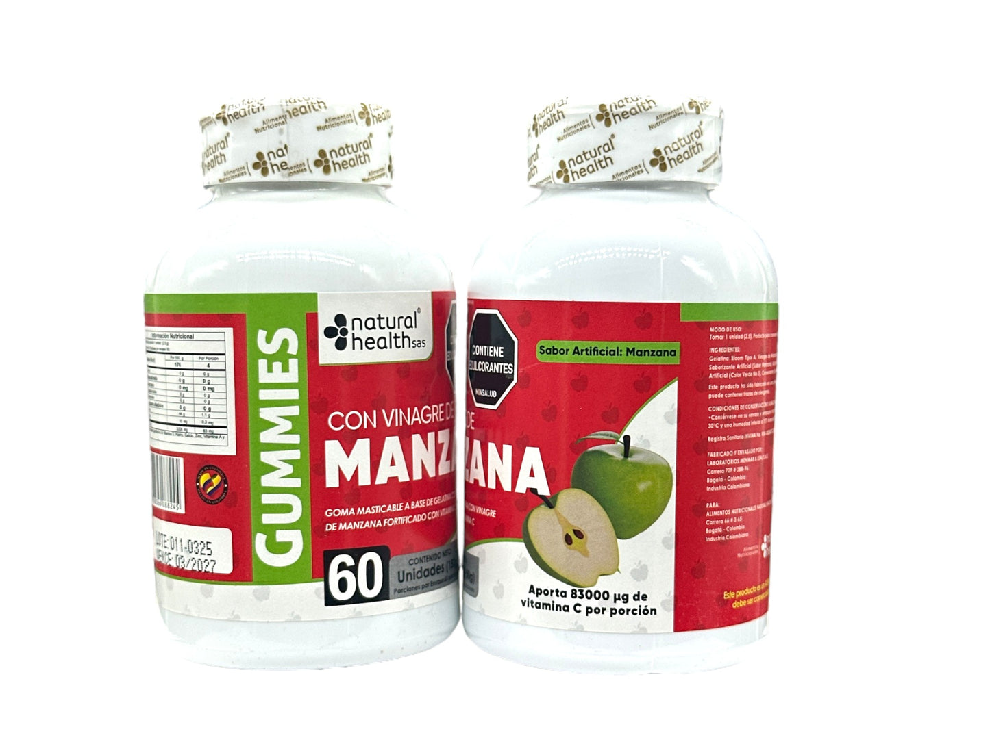 Gomas Vinagre Manzana x 60 Natural Health