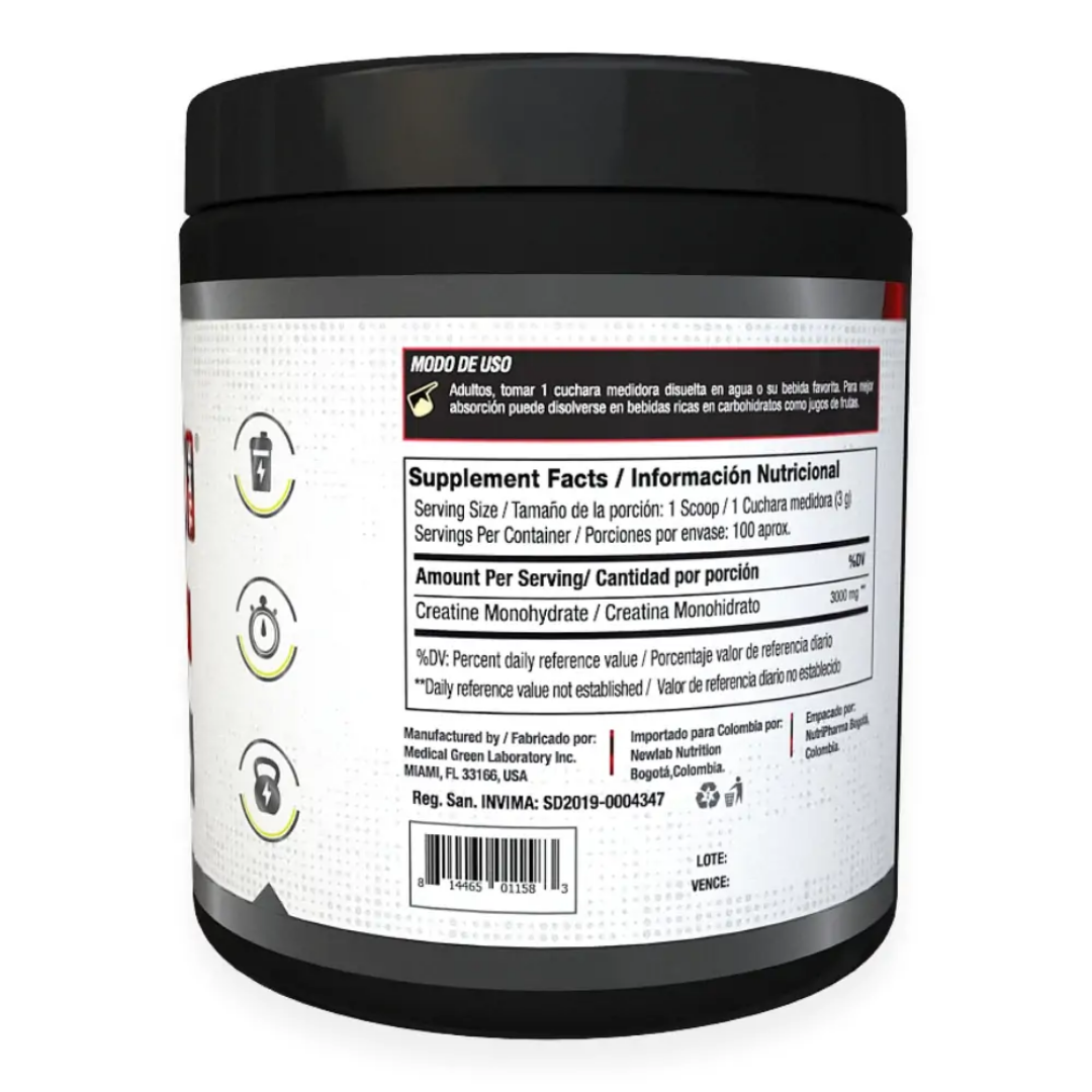 Vitanas Creatine Time® 300g – Micronized Creatine Monohydrate (100 porciones)