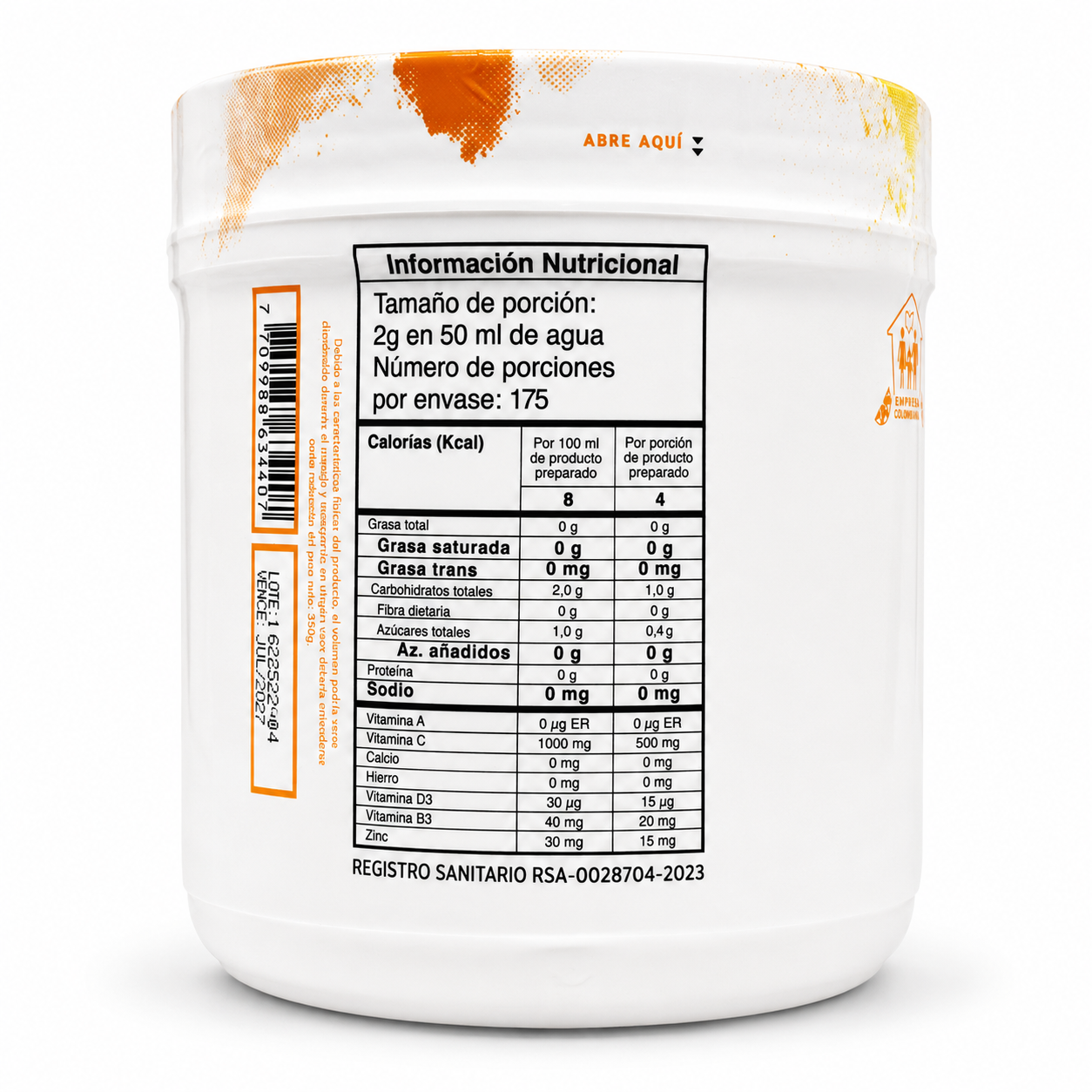 Nutrideli Mix ZitaVic Naranja 350 g con Vitaminas y Zinc