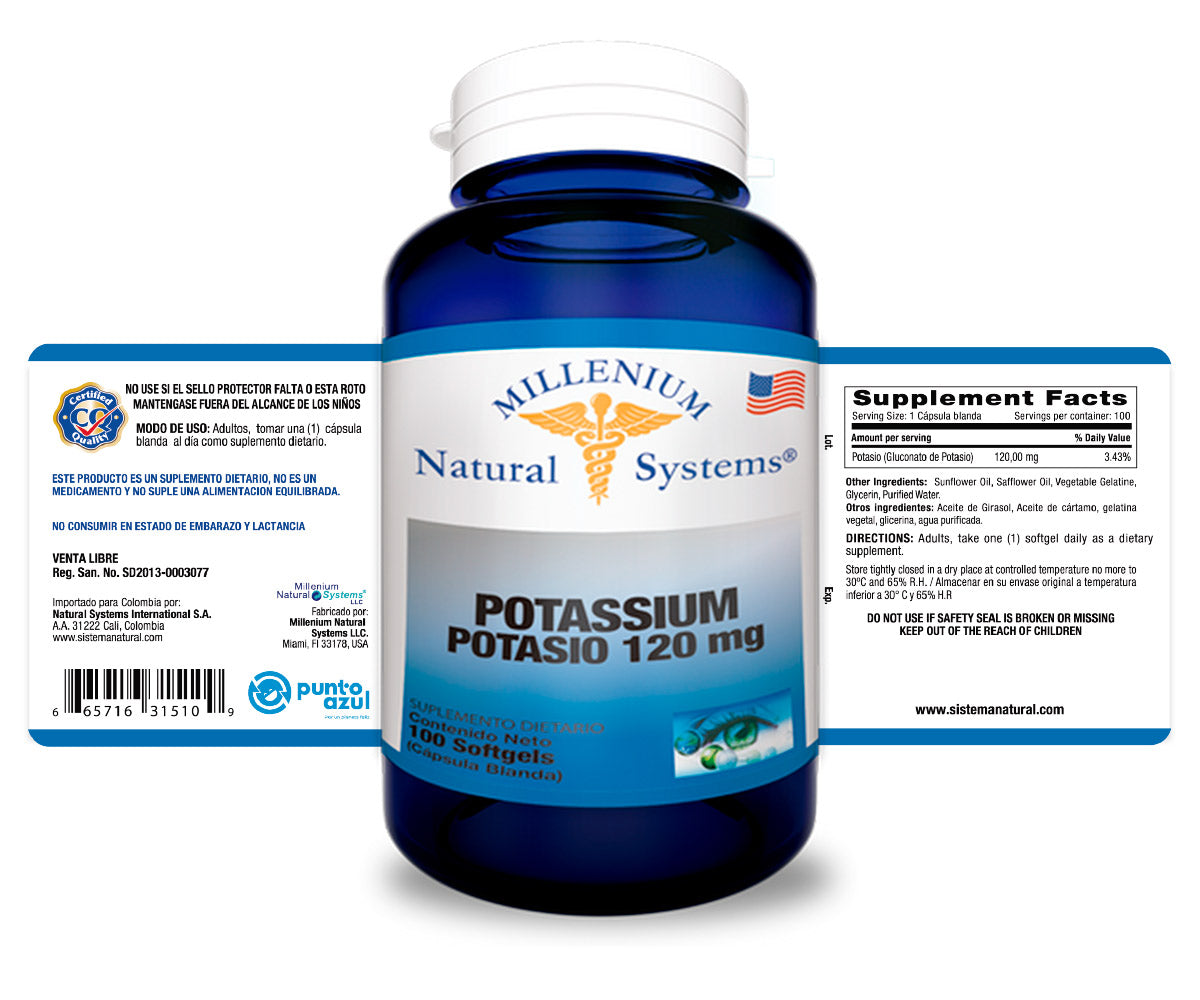 Potassium 120 mg x 100 Softgels