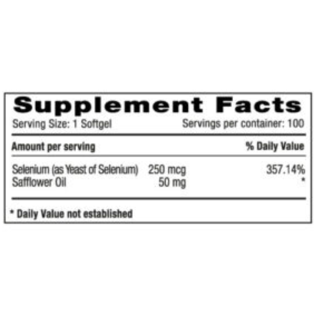 Selenium 250 mcg x 100 Softgels