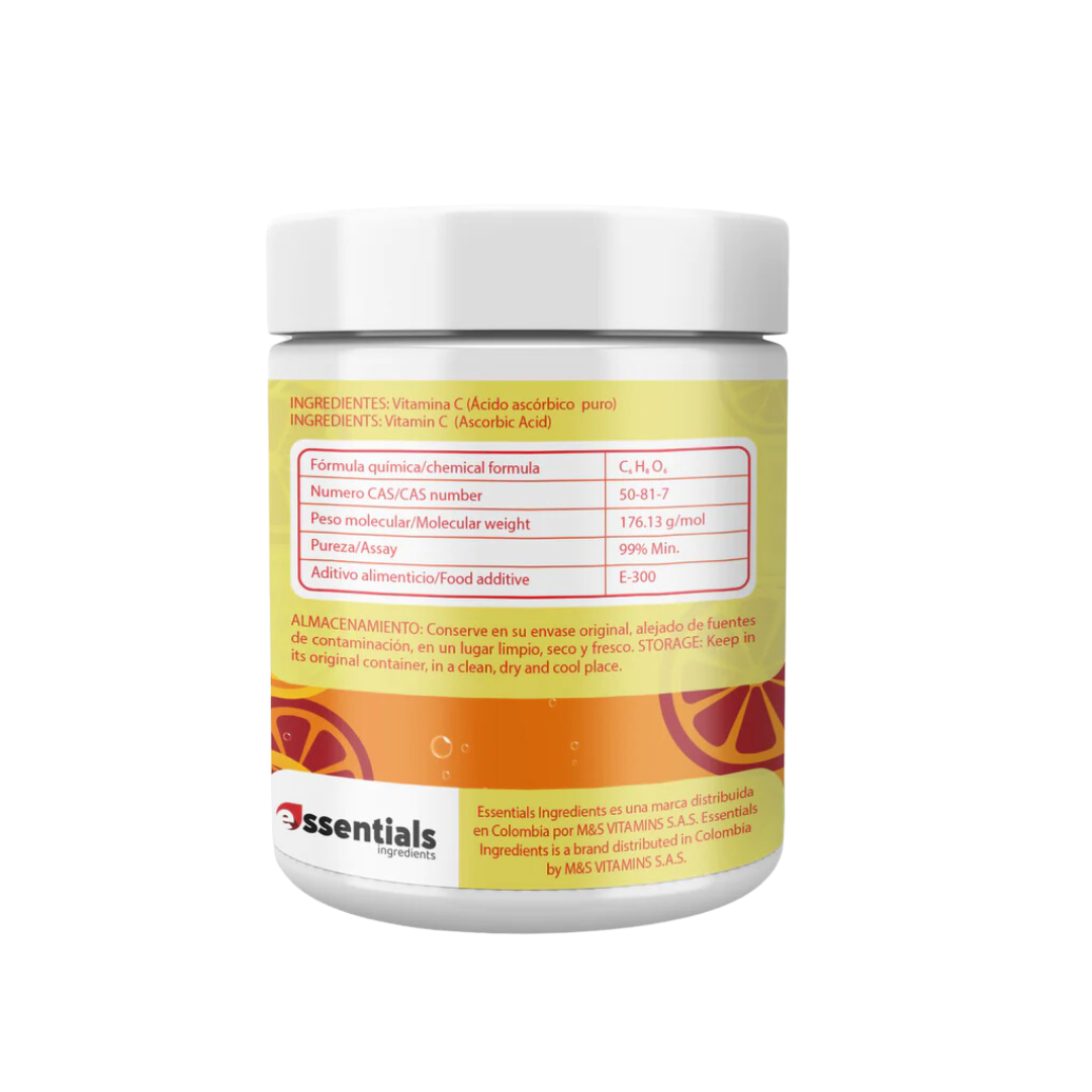 Vitamina C - Ácido Ascórbico 250 Gr | Essentials