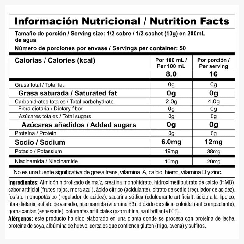 Crea Stack Sachets - Creatina Monohidratada con Hmb