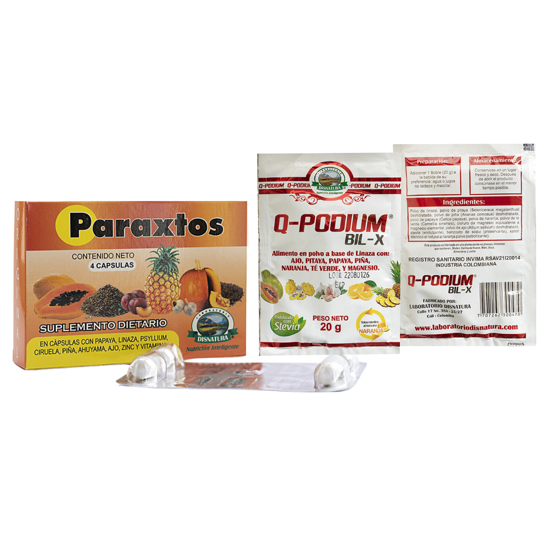 Q-podium 20g + paraxtos 4 capsulas - disnatura