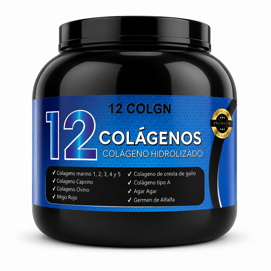 12 COLÁGENOS 15,000 mg Colágeno Hidrolizado  1.000 grs Pharmazen