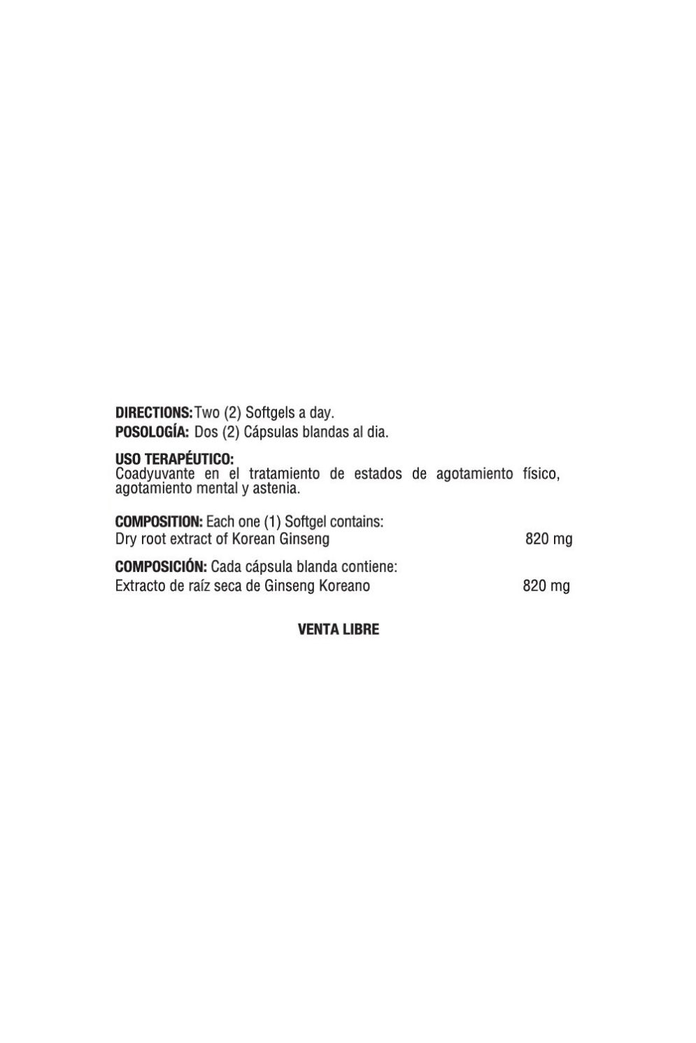 GINSENG COMPLETE 820MG 60S