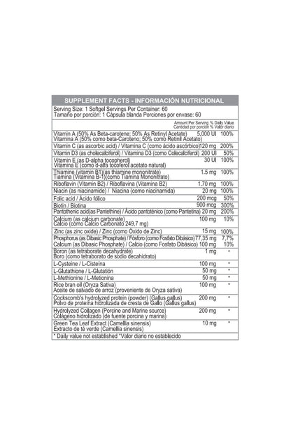 COLAGENO & BIOTINA COMPLEX 60 SOFTGELS - HEALTHY AMERICA
