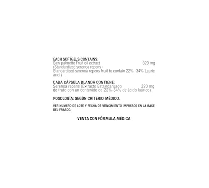 SAW PALMETTO 320MG 60 SOFTGELS