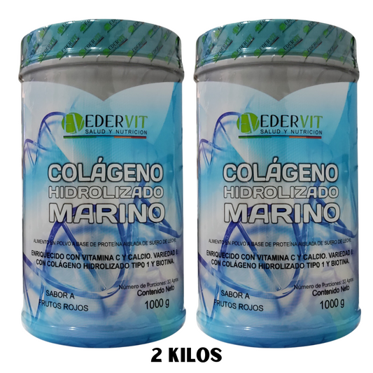 2 kilos de Colágeno hidrolizado marino 1000g - Edervit