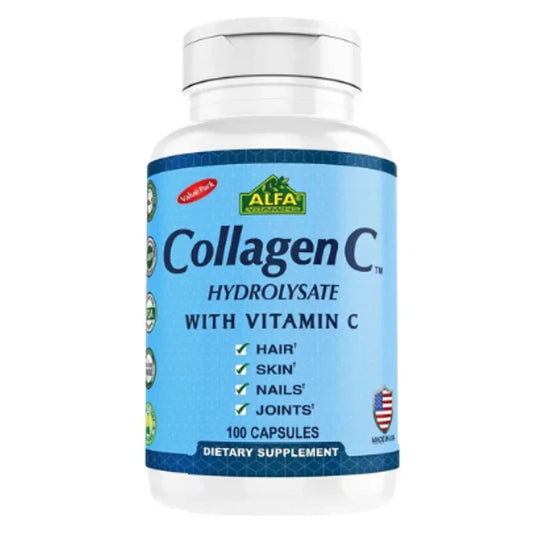 Colágeno Hidrlizado + Vitamina C  x100 Capsulas  | Alfa Vitamins