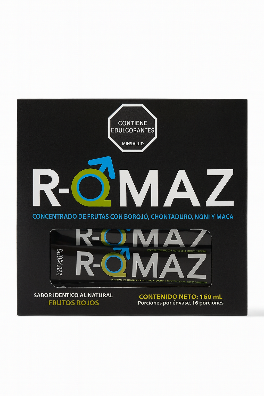 R-QMAZ – Concentrado de Frutas (Borojó, Chontaduro, Noni y Maca) 16 porciones de 10 mL