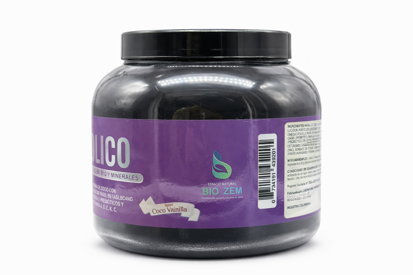Ácido Fólico en Polvo con Vitaminas y Minerales Herbital 1000 g – Sabor Coco Vainilla - Pharmazen