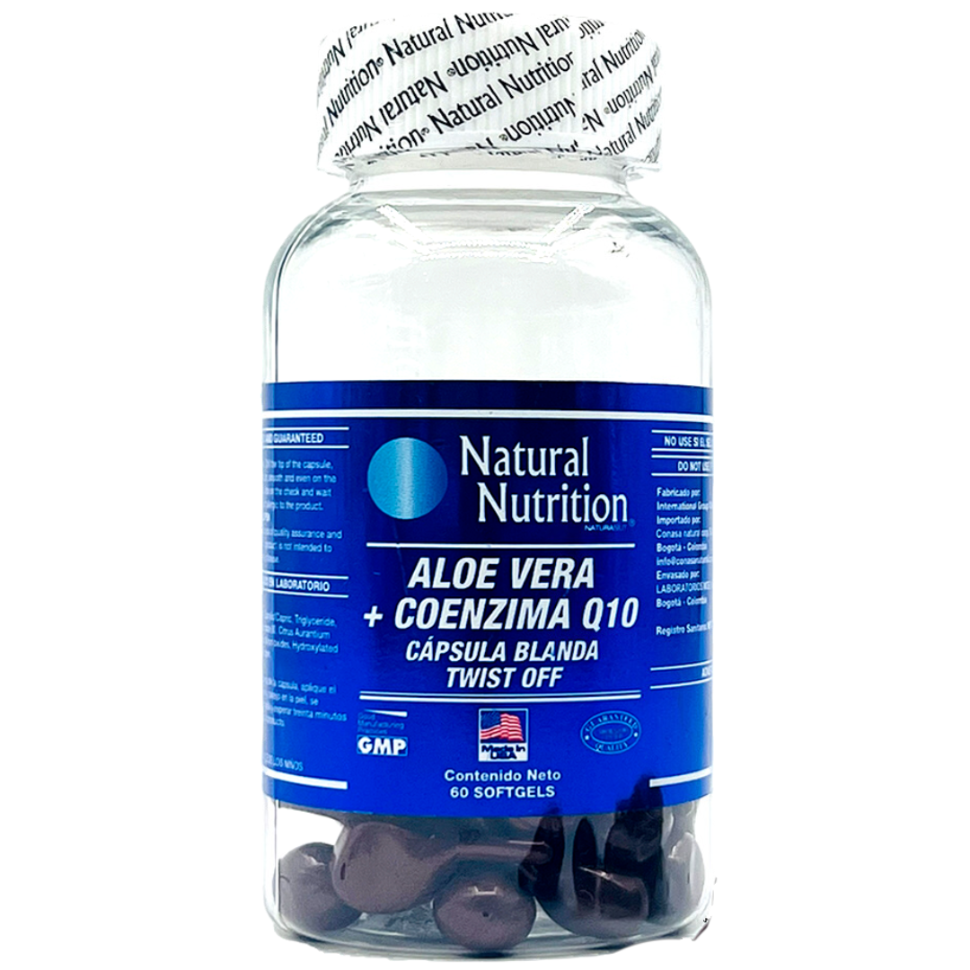 Aloe Vera + Colageno Q10 60 Caps - Natural Nutrition