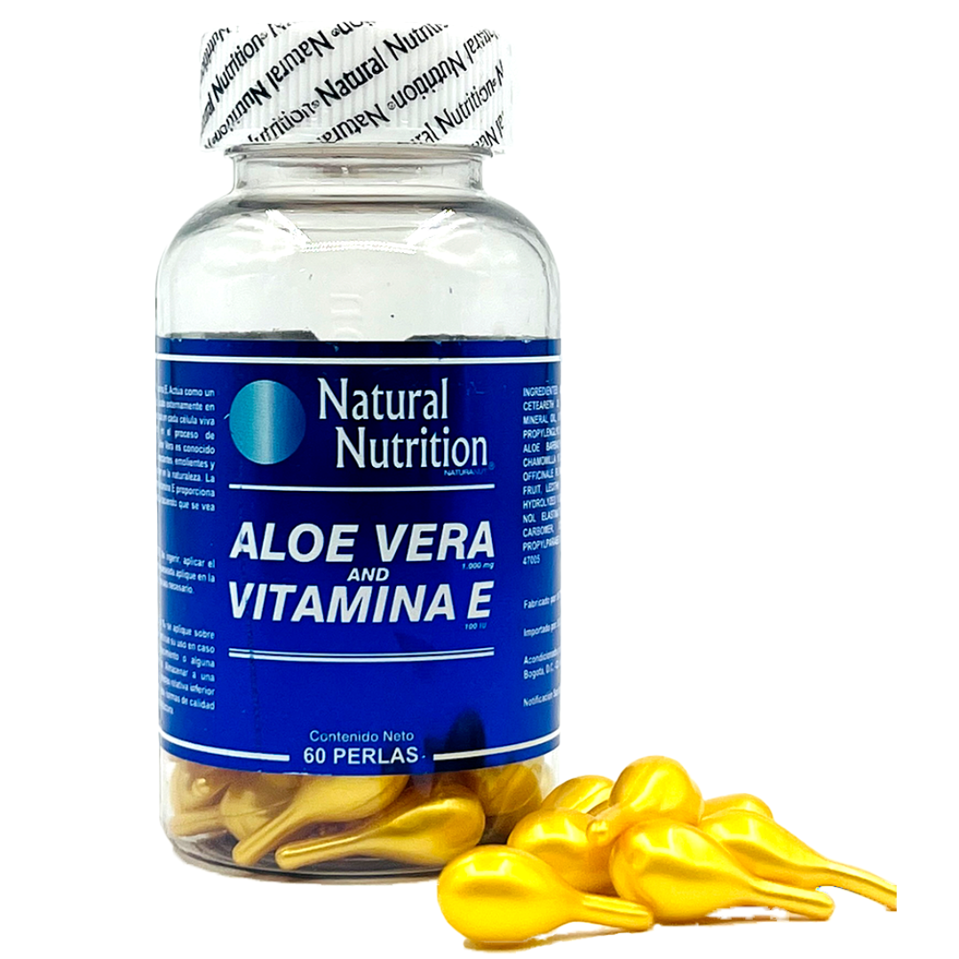 ALOE VERA + VITAMINA E 60 PERLAS - NATURAL NUTRITION