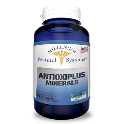 Antioxiplus Minerals Millenium Natural Systems | Antioxidantes y Minerales Esenciales – 90 Softgels