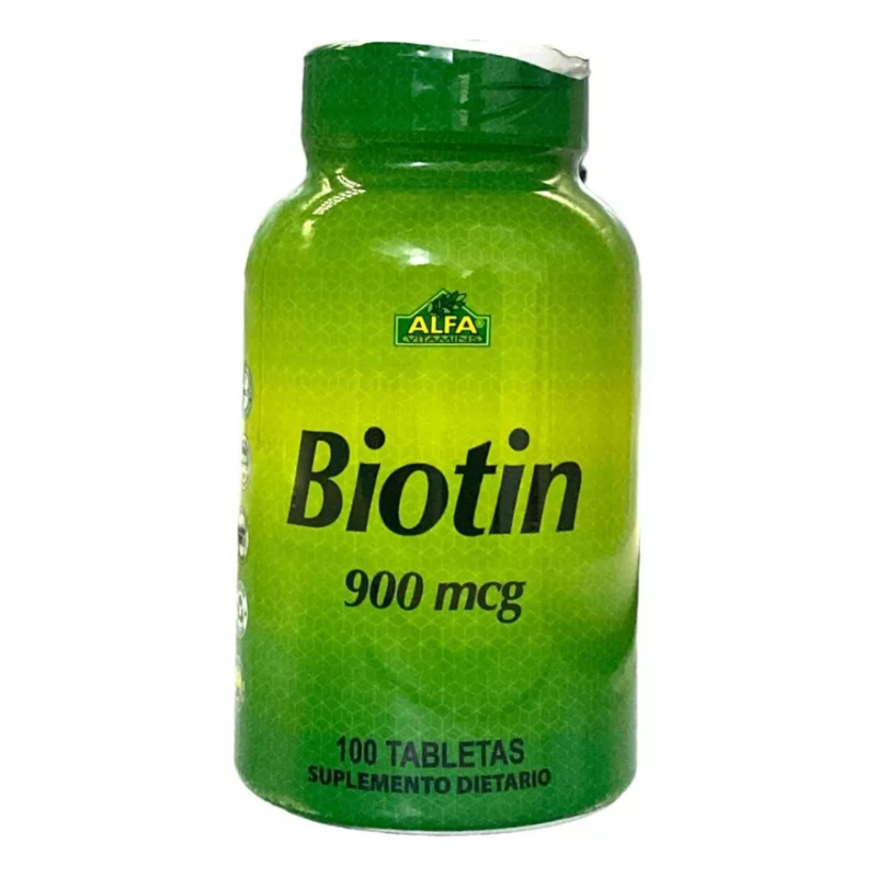 Biotina 900 Mcg 100 Tablets - alfa