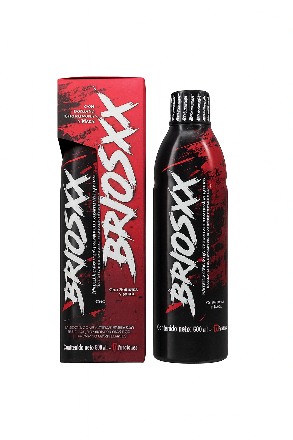 BRIOSXX – Bebida  con Borojó, Chontaduro, Maca y Guaraná 500ml
