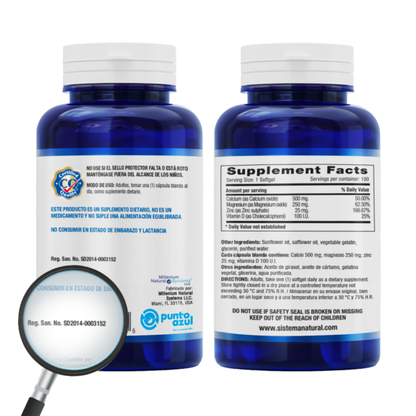 CAL – MAG – ZINC PLUS VITAMIN D 100 SOFTGELS