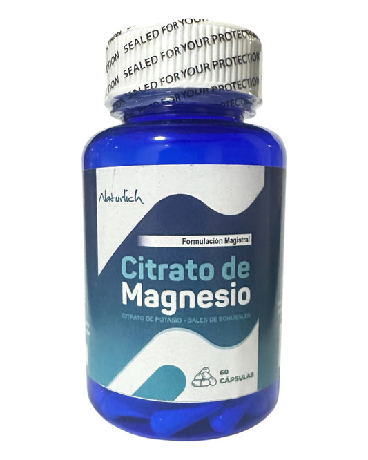 Citrato De Magnesio + Potasio + Sales Shussler 60 Capsulas