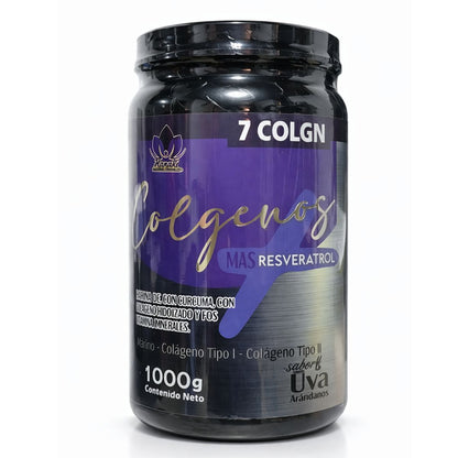 Colágeno 7 Colágenos + Resveratrol Sabor Uva Arándanos 1000 g Hanaki