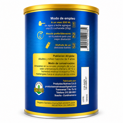 Colágeno Hidrolizado de Origen Porcino 4.000 mg con Cloruro de Magnesio NTVX For Men 1000 g