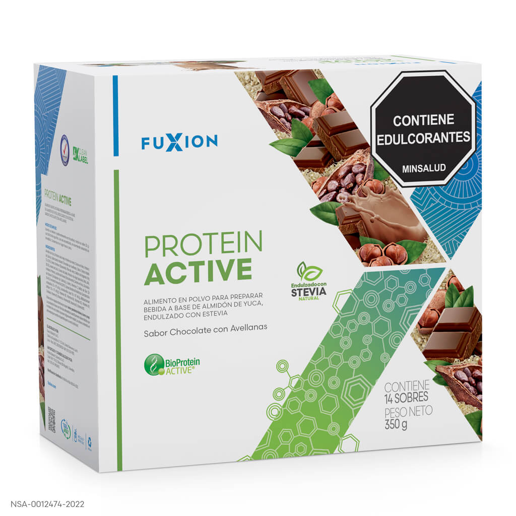 PROTEIN ACTIVE - CHOCOLATE CON AVELLANAS CAJA 14 x 25gr