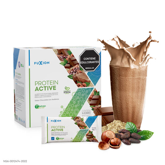 PROTEIN ACTIVE - CHOCOLATE CON AVELLANAS CAJA 14 x 25gr