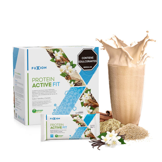 PROTEIN ACTIVE FIT - VAINILLA Y CANELA CAJA 14 x 25gr