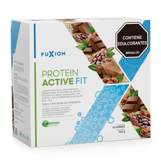 PROTEIN ACTIVE FIT - CHOCOLATE CON AVELLANAS CAJA 14 x 25gr