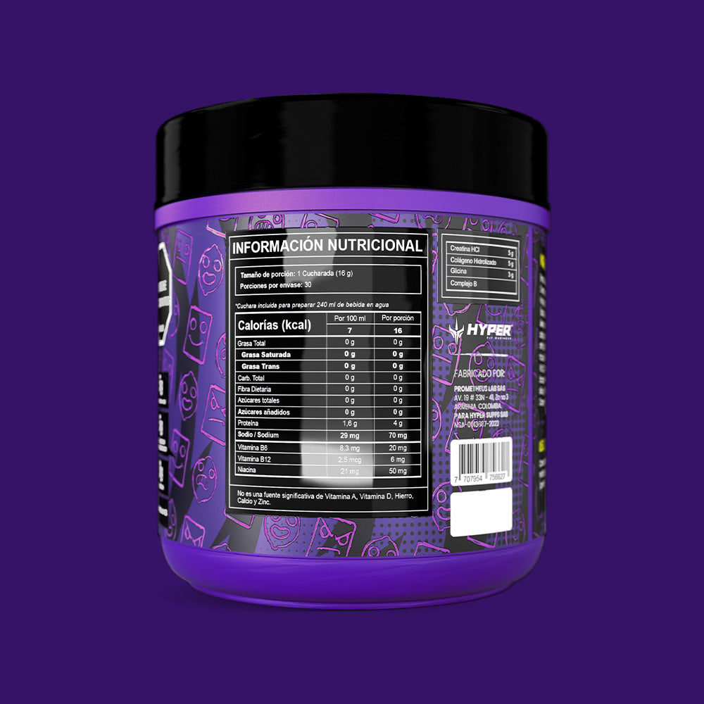 CRTNÉ HCl Creatina  + Colágeno  + Glicina - Sabor Panelada (480g)