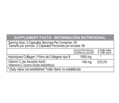 Colágeno hydrolizado 100 Cápsulas - Healthy America