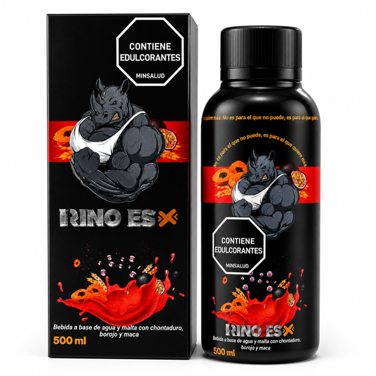 Rino ESX Bebida a Base de Malta con Chontaduro, Borojó y Maca 500 ml