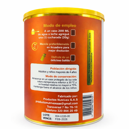 Calostro Bovino 4.500mg Nutrivex 1000 g 50 Servicios