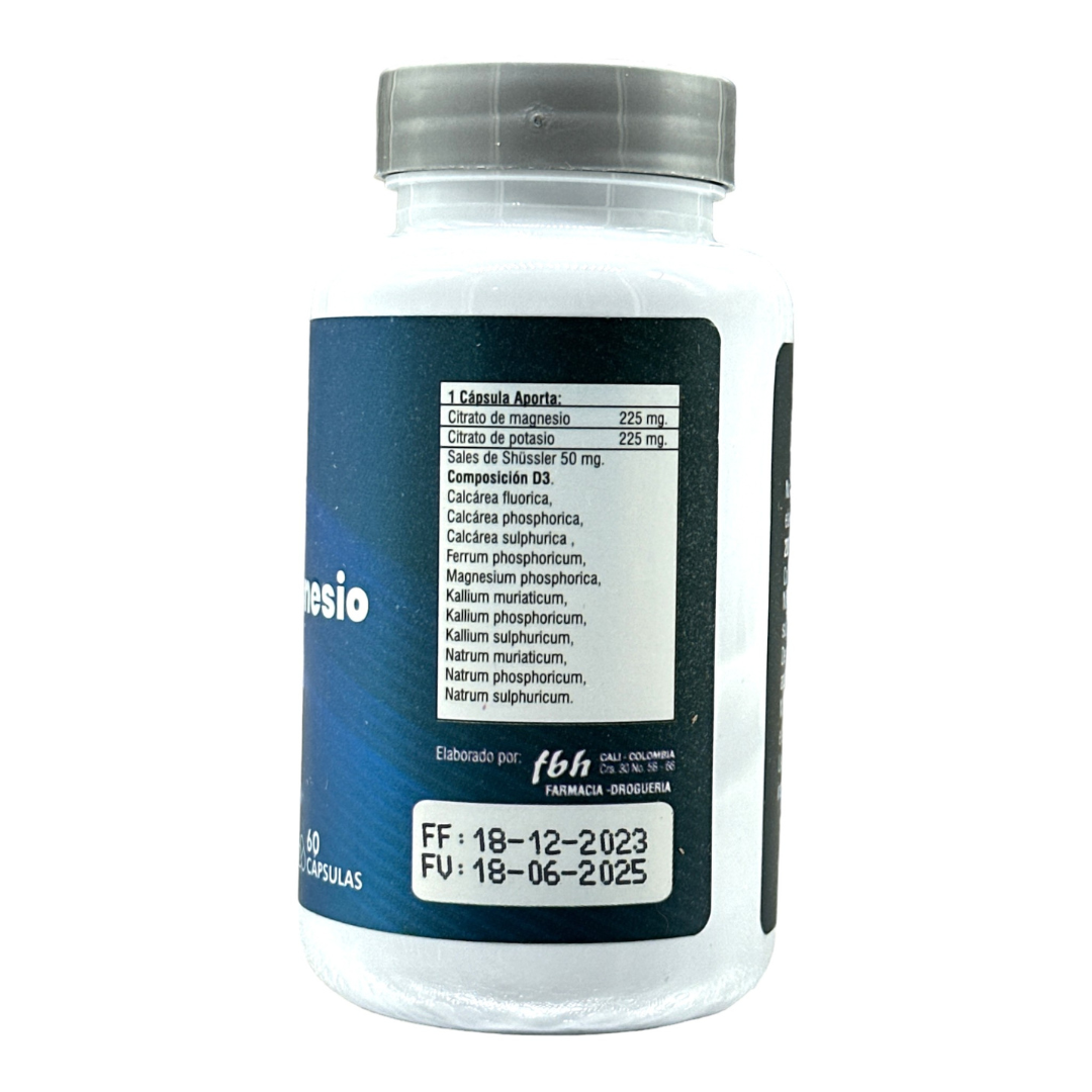 CITRATO DE MAGNESIO + CITRATO DE POTASIO 60 CAPSULAS | FBH