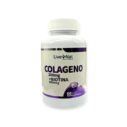 Colágeno + Biotina 60 Softgels Live + Nat
