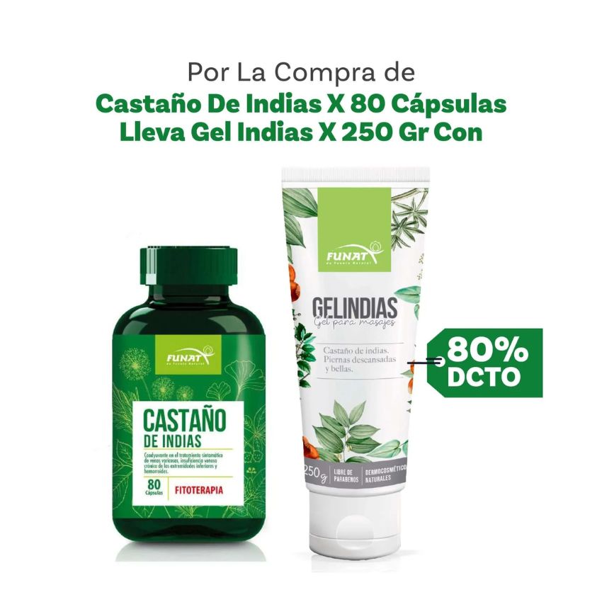 DUO CASTAÑO DE INDIAS 80 CAPS + GELINDIAS FUNAT