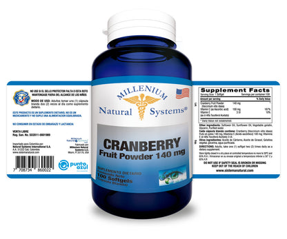 Cranberry Fruit Powder 140 mg x 100 Softgels