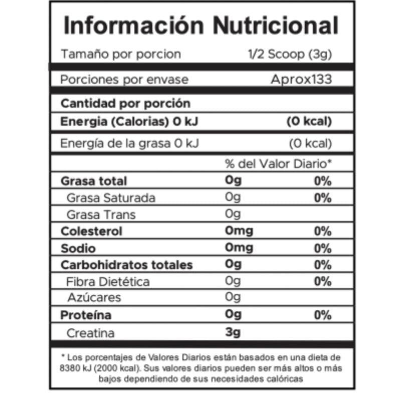 Creatina Monohidratada 400g 133 Servicios - Imn