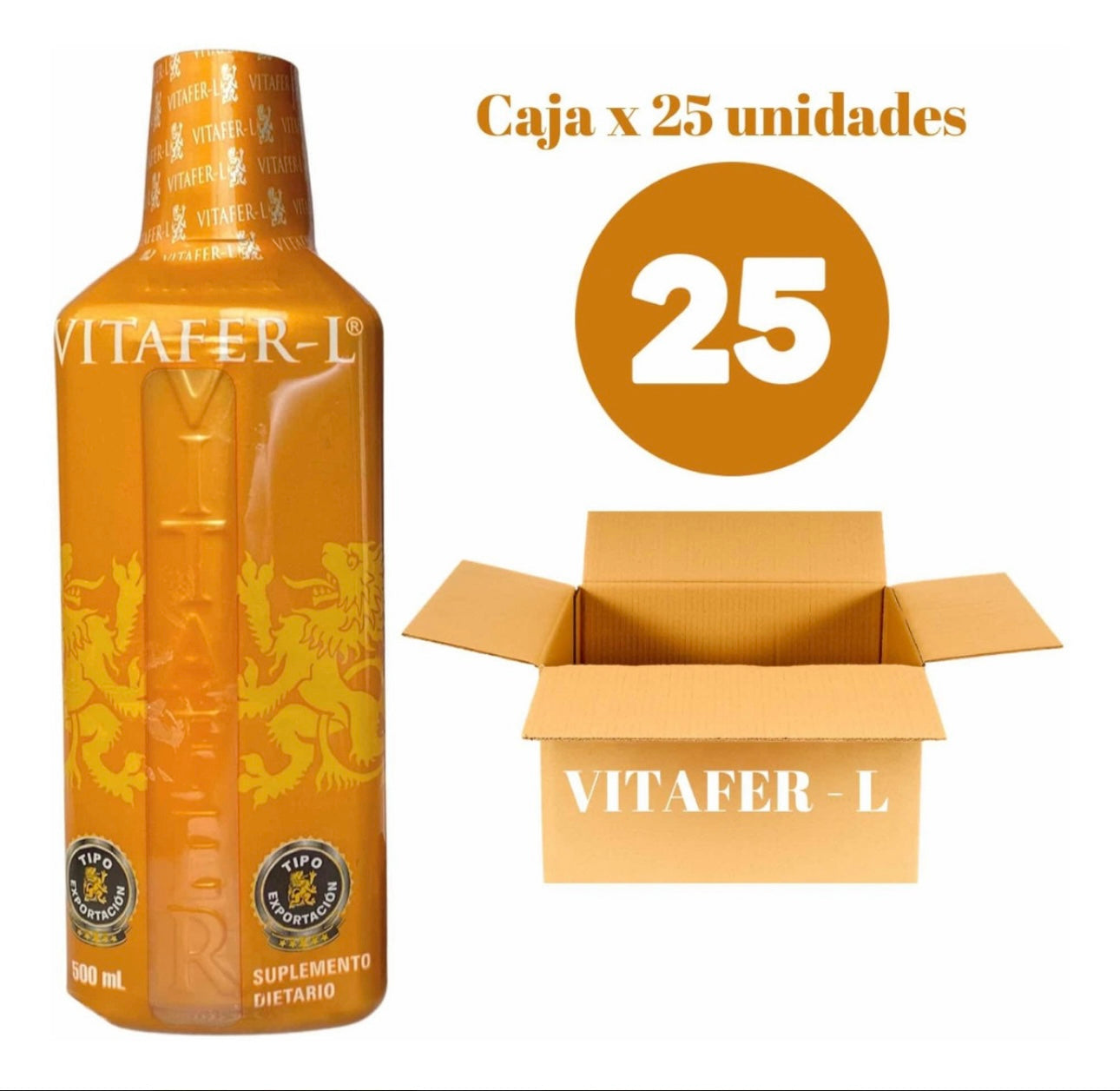 Vitafer L Jarabe Caja Mayoristas x 25 Botellas - Natural Medy