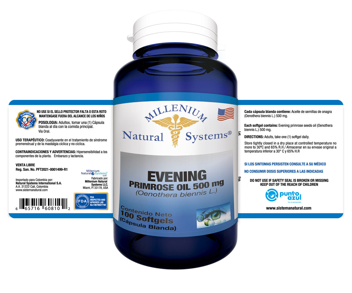 Evening Primrose Oil 500 mg x 100 Softgels